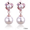 Tassel Clip Sterling Silver Pearl Earrings For Women Small Gold B