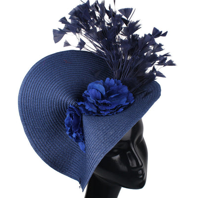 Sombrero de Carreras Estilo Celebridad con Tejido de Pasto Sintético - Image 9