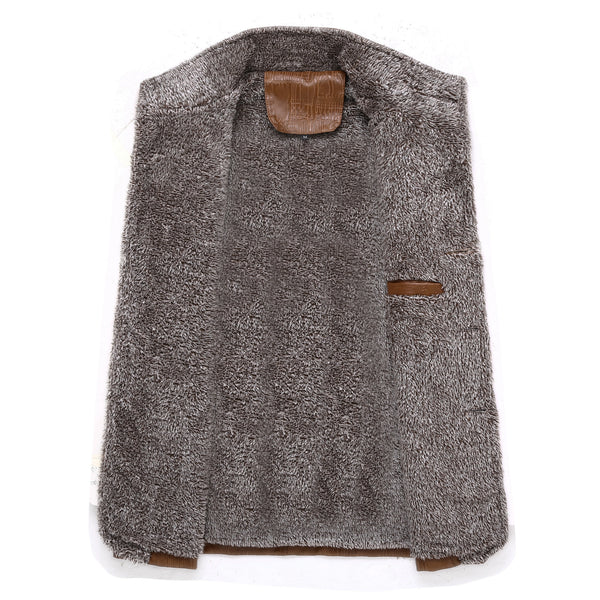 Chaqueta de Cuero PU con Forro de Terciopelo - Casual y Versátil
