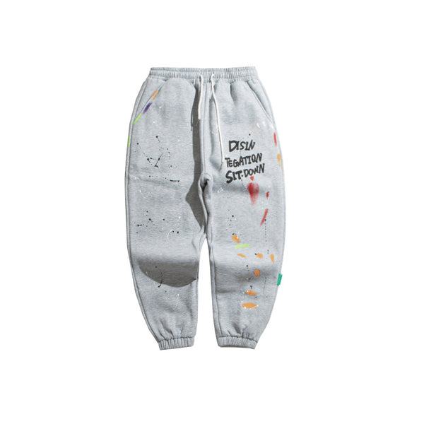 Pantalones Vintage con Estampado Paint Splash