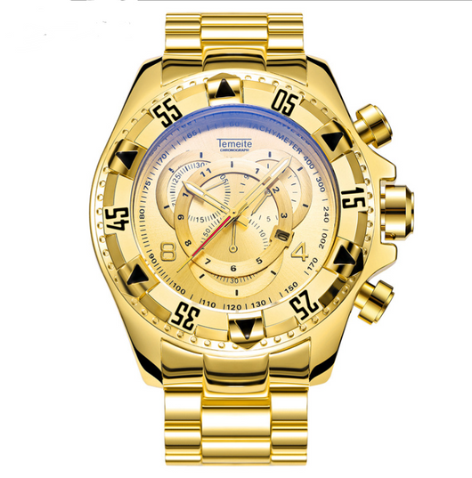 Reloj Deportivo Hombre Tres Ojos Luminoso Esfera Grande Acero Inoxidable - Image 12