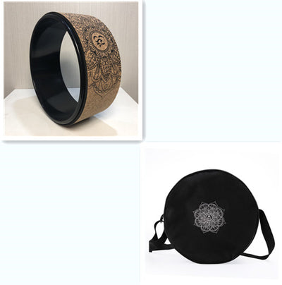 Rueda de Yoga en Corcho con Diseño de Veta de Madera - Image 5