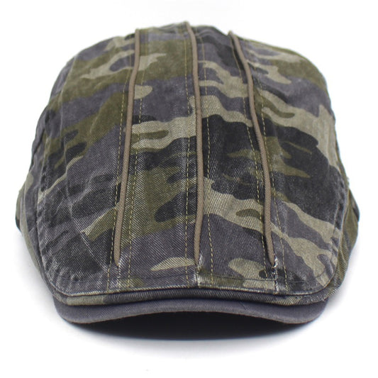 Boina de Algodón Lavado Camuflaje con Visera Plana para Hombre - Image 2