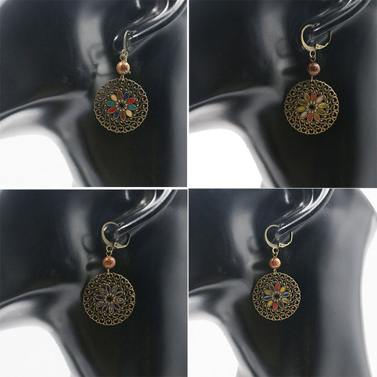 Aretes Hueco Vintage en Aleación Ligera - Image 5