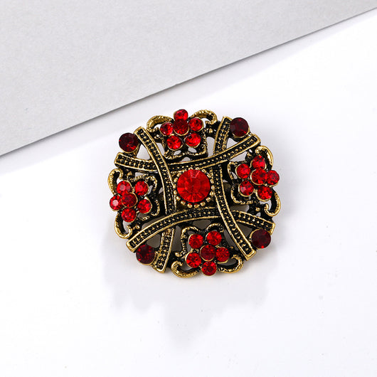 Broche de Aleación con Cristales de Fantasía Pequeño - Image 43