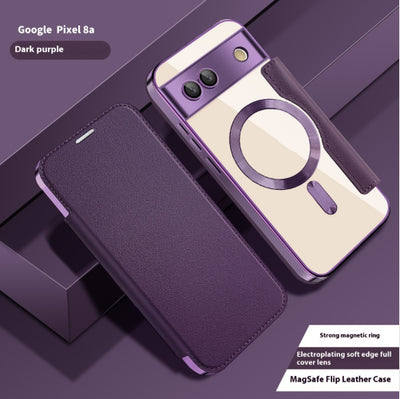 Funda de Cuero para Celular con Cierre Magnético y Tarjetero - Image 4