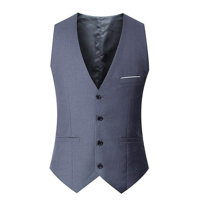 Chaleco de Traje Doble Botonadura Estilo Británico Talla Grande - Image 5