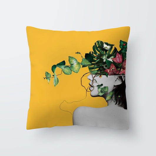 Funda de Almohada Hawaiana con Diseño Geométrico Amarillo - Image 48