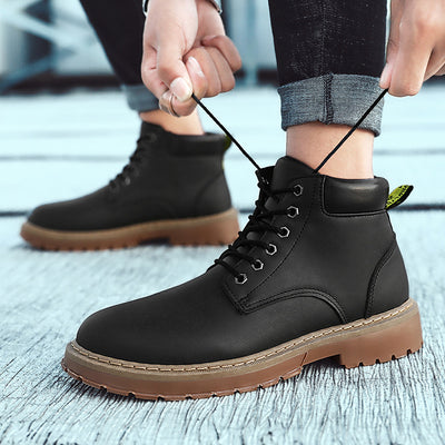 Botas Martin Altas para Hombre Estilo Británico Retro - Image 4