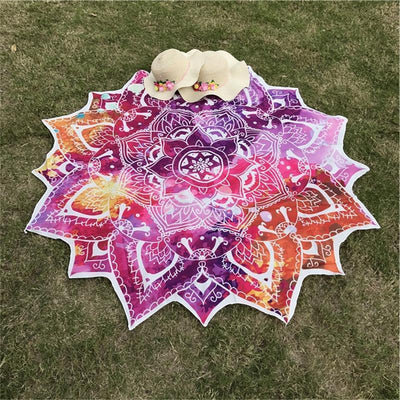 Tapiz Redondo Mandala Loto Bohemio Indio