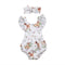 Conjunto de Verano para Bebé Niña con Venado Cartoon y Diadema con Lazo