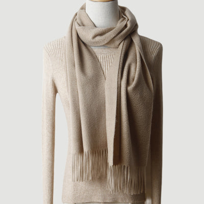 Bufanda de Cachemira Pura Colores Sólidos para Otoño e Invierno - Image 29
