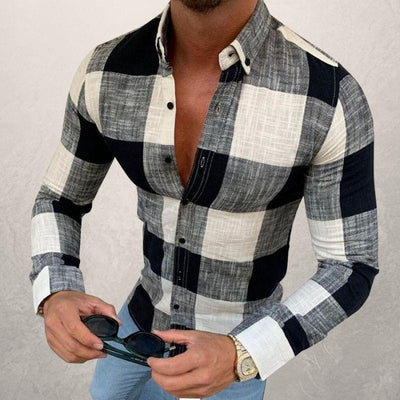 Camisa Casual de Manga Larga con Botones para Hombre - Image 3