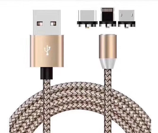Cable de Carga Magnético Triple Conector USB-C para Android