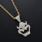 Fashionable Bicolor Vampire Pendant Necklace