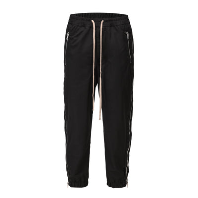 Pantalones Casuales con Cierre Lateral y Hebilla para Hombre