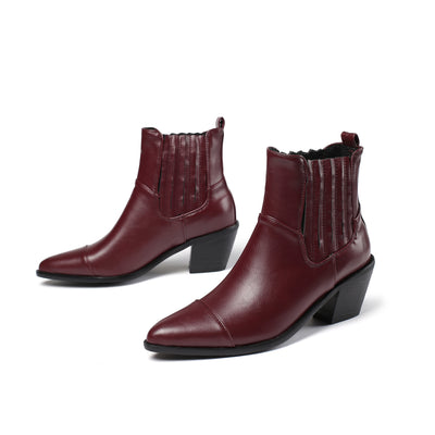 Botas Martin de Tacón Medio para Mujer - Diseño Clásico Minimalista - Image 4