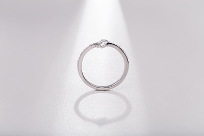 Anillo de Moda con Pluma y Flecha - Cobre Plateado para Mujer - Image 3