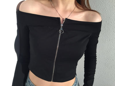 Sudadera Deportiva de Mujer con Cierre en Hombro - Estilo Europeo Slim Fit - Image 2