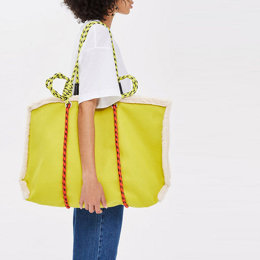 Bolso de Hombro Cuadros Lana de Cordero