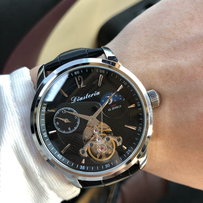 Reloj Mecánico Automático con Correa de Cuero