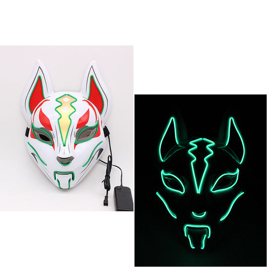 Máscara Facial Luminosa de Gato para Mujer - Cosplay Demon Slayer con Luz Fría - Image 9