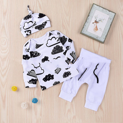 Conjunto de 3 Piezas para Bebé con Pantalón Nube y Cierre Ajustable - Image 8