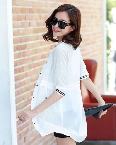 Blusa Holgada de Chifón con Aire Acondicionado - Image 3