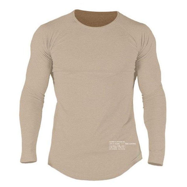 Camisetas de Manga Larga para Fitness Hombre