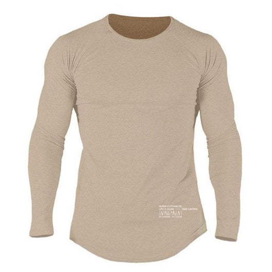 Camisetas de Manga Larga para Fitness Hombre