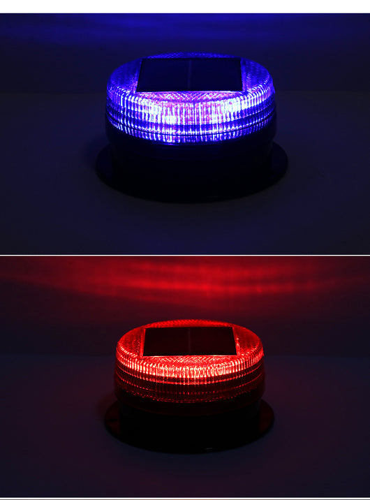 Luz de Advertencia Solar Magnética Roja y Azul para Techos - Image 14