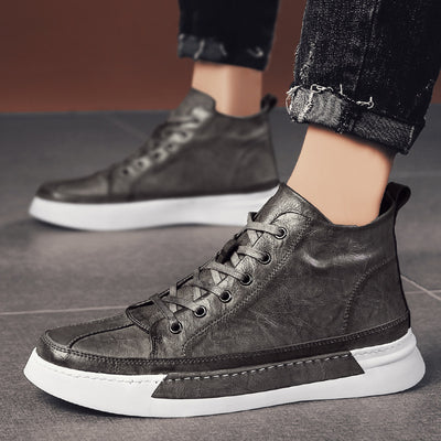 Botas Casuales de Cuero Marrón para Hombre - Estilo Versátil