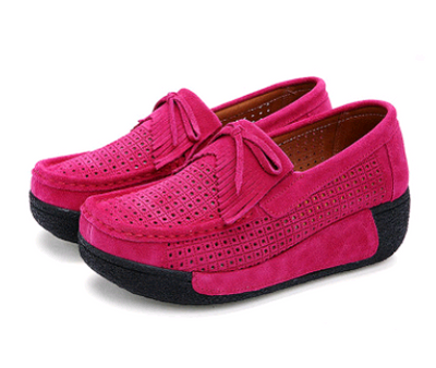Zapatos Casuales de Cuero con Cordones y Suela Gruesa para Mujer - Image 34