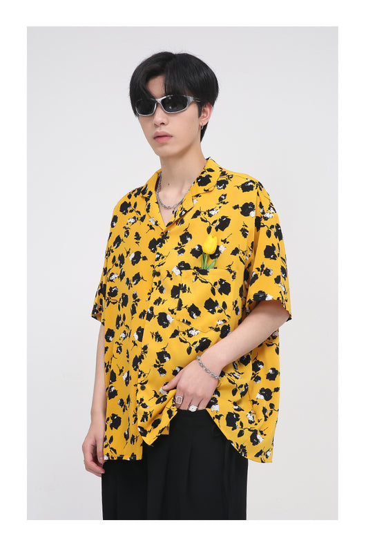 Camisa Estampada para Hombre con Bolsillos Tulipán - Image 8