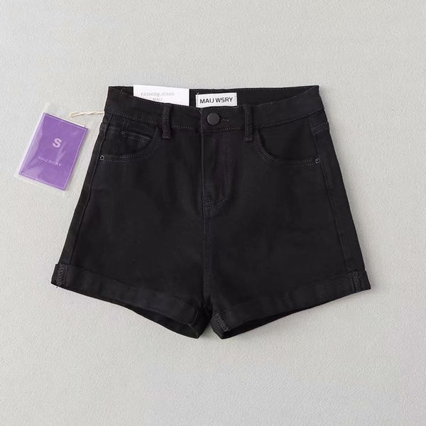Shorts de Cintura Alta en Denim - Image 8