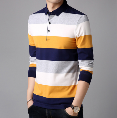 Playera Slim Fit a Rayas para Hombre - Casual y Versátil - Image 3