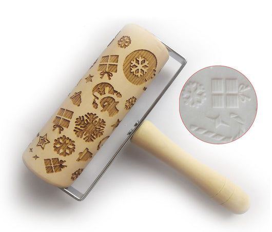 Rodillo Grabador Navideño para Masa de Galletas y Fondant - Image 13