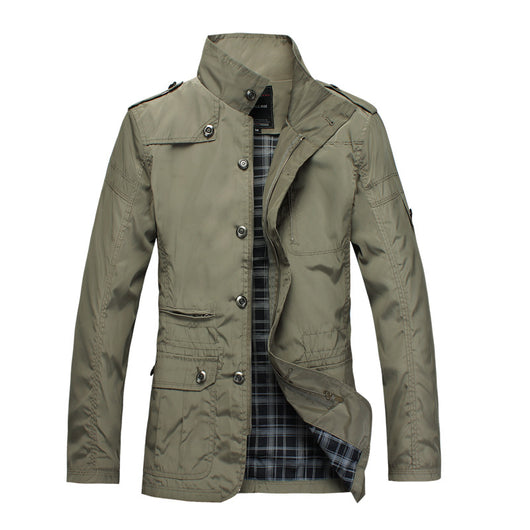 Chaqueta Casual con Cuello Mao para Hombre - Image 4