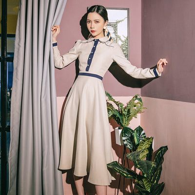 Vestido Retro Republic con Combinación de Colores