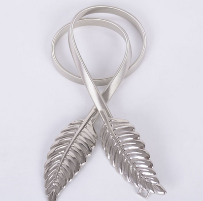 Cinturón Cadena Elástica para Mujer con Cierre de Hojas - Accesorio Decorativo - Image 5