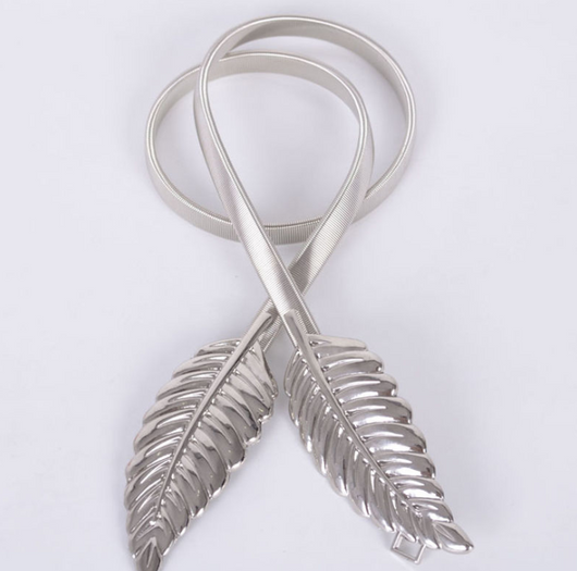 Cinturón Cadena Elástica para Mujer con Cierre de Hojas - Accesorio Decorativo - Image 5