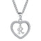 26-letter zircon heart necklace26-letter zircon heart necklace Plateado R