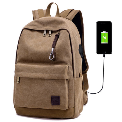 Mochila de Lona con Carga USB - Resistente y Funcional - Image 5