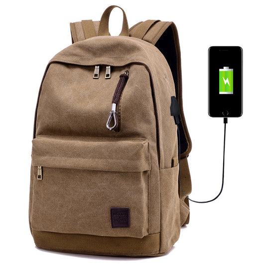 Mochila de Lona con Carga USB - Resistente y Funcional - Image 5