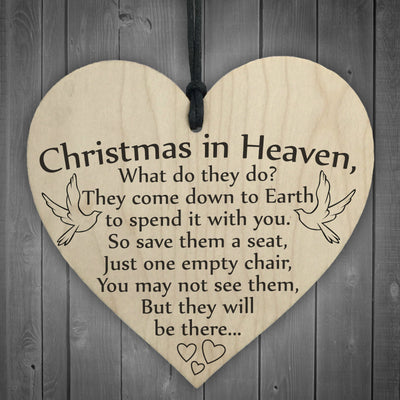 Adorno Navideño de Madera en Forma de Corazón - Decoración Colgante para Árbol