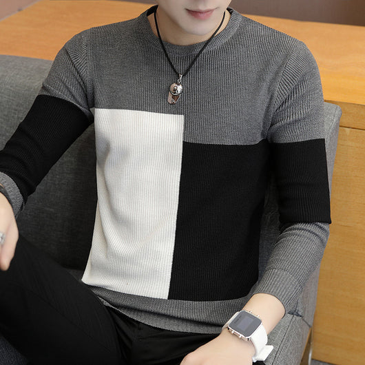Suéter Tejido Cuello Redondo Estilo Coreano para Hombre - Image 19