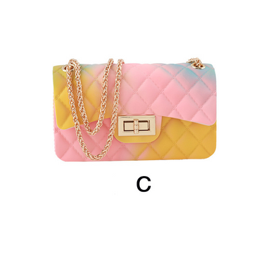 Bolso Gelatina Ombré Mate con Diseño Rómbico Multicolor - Image 10