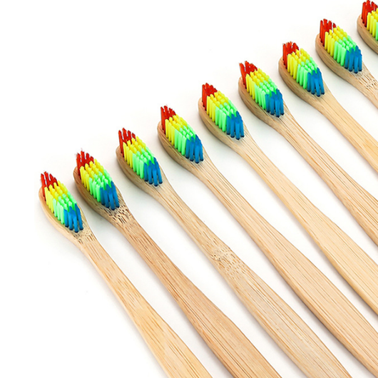 Cepillo de Dientes de Bambú Arcoíris - Ecológico y Colorido