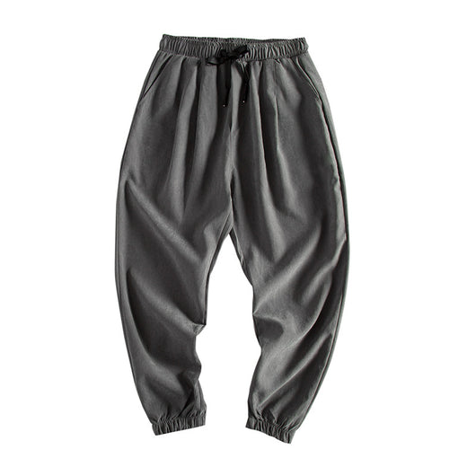 Pantalones Casuales Hombre Corte Suelto Tendencia Harlan Color Sólido - Image 7