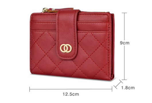 Billetera Compacta Bordada para Mujer con Múltiples Compartimentos - Image 11